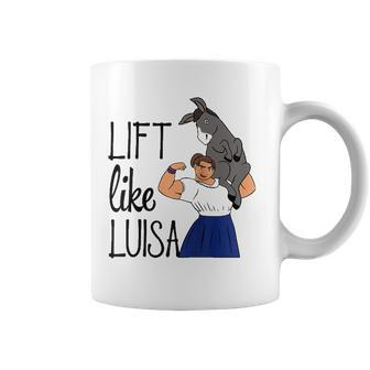 Funny Lift Like Luisa Womens Mens Raglan Baseball Tee Coffee Mug | Mazezy