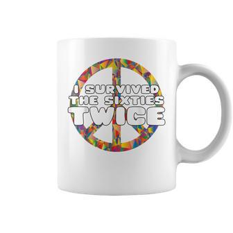 Funny Vintage I Survived The Sixties Twice Birthday Coffee Mug - Seseable