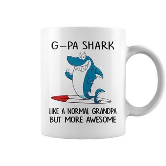 G Pa Grandpa Gift G Pa Shark Like A Normal Grandpa But More Awesome Coffee Mug - Seseable