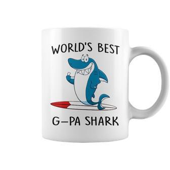 G Pa Grandpa Gift Worlds Best G Pa Shark Coffee Mug - Seseable