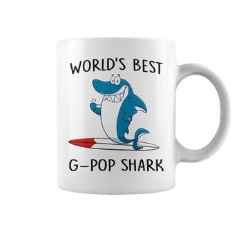 G Pop Grandpa Gift Worlds Best G Pop Shark Coffee Mug - Seseable