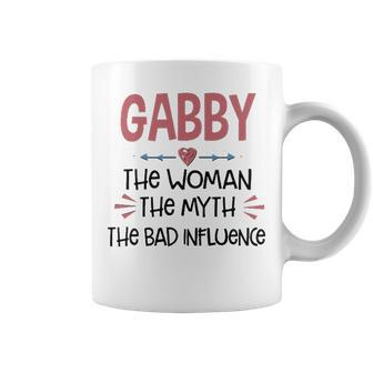 Gabby Grandma Gift Gabby The Woman The Myth The Bad Influence Coffee Mug - Seseable