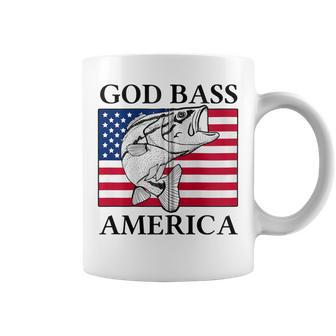 God Bass America Funny Fishing Dad 4Th Of July Usa Patriotic Zip Coffee Mug - Seseable