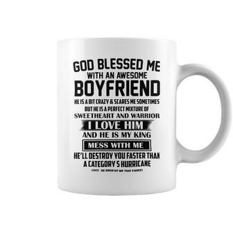 God Blessed Me With An Awesome Boyfriend Coffee Mug | Favorety AU