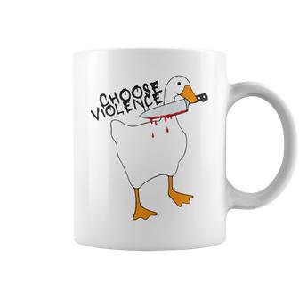 Goose With Knife Sticker Goose Sticker Funny Quotes Funny Animal Stickerspeace Was Never An Option Coffee Mug | Favorety AU