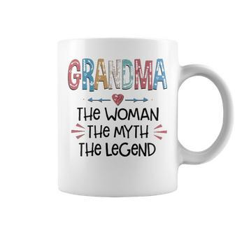 Grandma Gift Grandma The Woman The Myth The Legend Coffee Mug - Seseable