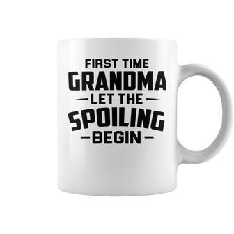 Grandma Let The Spoiling Begin Gift First Time Grandma Coffee Mug | Favorety