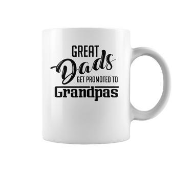 Great Dads Get Promoted To Grandpas Gift Coffee Mug | Mazezy
