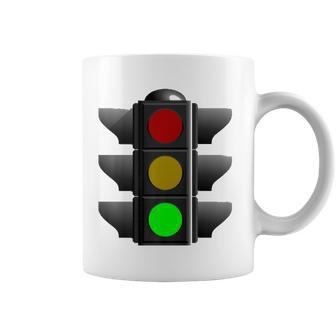 Green Traffic Light Signal Stop Caution Go Coffee Mug | Mazezy