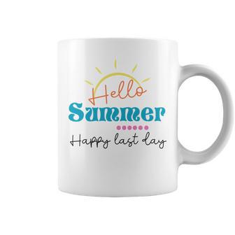 Happy Last Day Hello Summer Teachers Gifts Teacher Lover Summer Gift V2 Coffee Mug | Favorety