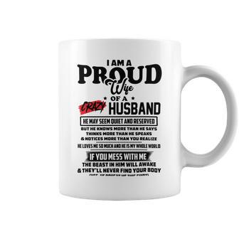 I Am A Proud Wife Of A Crazy Husband V2 Coffee Mug | Favorety