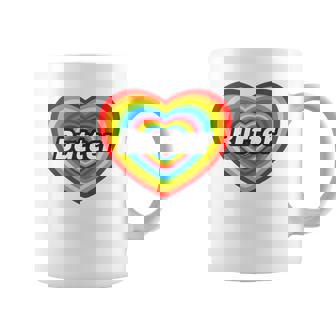 I Love Butter Rainbow Heart Funny Foodie Gift Butter Lover Coffee Mug | Mazezy