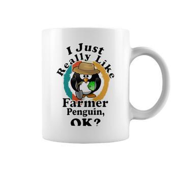 I Really Like Farmer Penguin Ok Coffee Mug | Favorety UK