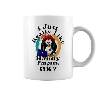 I Really Like Handy Penguin Ok Coffee Mug | Favorety UK