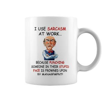 I Use Sarcasm At Work Funny Coffee Mug | Mazezy