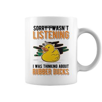 I Was Thinking About Rubber Ducks Coffee Mug | Favorety UK