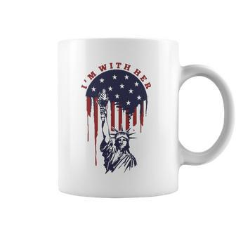 Im With Her Statue Of Liberty 4Th Of July Gift Coffee Mug | Mazezy