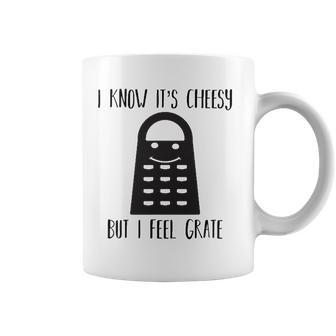 Its Cheesy But I Feel Grate Corny Dad Joke Fathers Day Gifts Coffee Mug | Mazezy