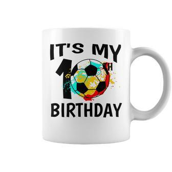 Its My 10Th Birthday Soccer Player Coffee Mug - Seseable