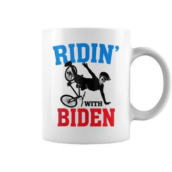 Joe Biden Falling With Biden Funny Ridin With Biden V3 Coffee Mug - Seseable