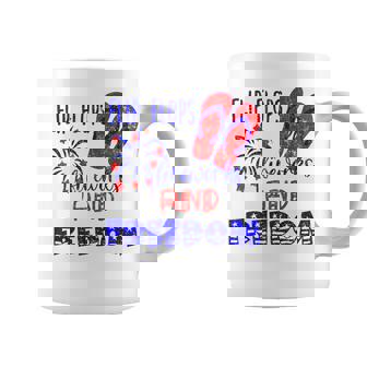 July 4Th Flip Flops Fireworks & Freedom 4Th Of July Party Coffee Mug - Seseable