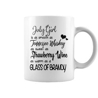 July Girl Is As Sweet As Strawberry Coffee Mug - Seseable