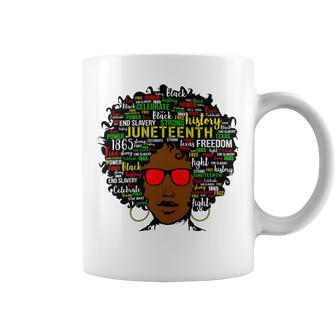Juneteenth Black Woman Tshirt Coffee Mug - Monsterry UK