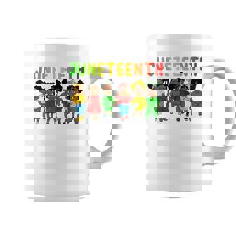 Juneteenth Celebrating 1865 Ancestors Cute Black Girls Kids Coffee Mug | Mazezy