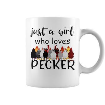 Just A Girl Who Loves Peckers 861 Shirt Coffee Mug | Favorety DE