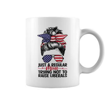 Just A Regular Mom Trying Coffee Mug | Favorety