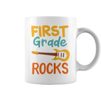 Kids 1St Grade First Grade Rocks Back To School Guitar Coffee Mug - Seseable