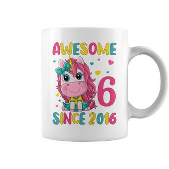 Kids 6Th Birthday Party Unicorn Girl 6 Years Old Birthday Coffee Mug - Seseable