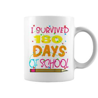 Kids Funny I Survived 180 Days Of School Last Day Of School Coffee Mug - Seseable