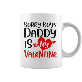 Kids Sorry Boys Daddy Is My Valentine Baby Girl Daughter Coffee Mug | Mazezy