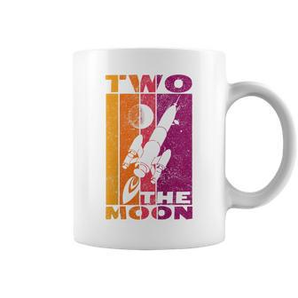Kids Vintage Two The Moon 2 Year Old 2Nd Birthday Boys Girls Coffee Mug - Seseable