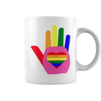 Lgbt Pride Month Lgbt History Month Slogan Shirt Lgbt Hand Coffee Mug - Monsterry UK