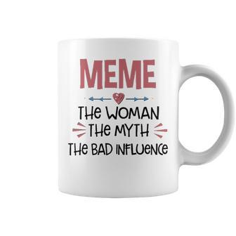 Meme Grandma Gift Meme The Woman The Myth The Bad Influence Coffee Mug - Seseable
