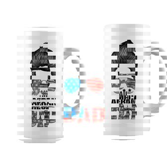 Mens All American Dad 4Th Of July Fathers Day Beard Mens Coffee Mug - Seseable