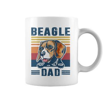 Mens Beagle Dad Father Retro Beagle Gifts Dog Dad Coffee Mug | Mazezy