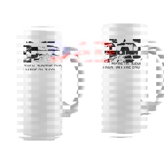 Mens Dad Man Myth Legend Usa Flag 4Th Of July Fathers Day Coffee Mug - Seseable