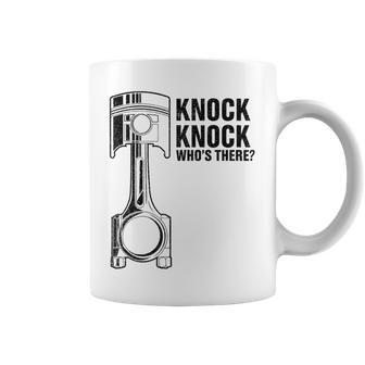 Mens Knock Knock Whos There Fathers Day Top Mechanic Dad Daddy Coffee Mug - Seseable