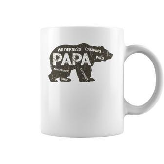 Mens Papa Camping Bear Top Camper Grandpa Gifts For Men Coffee Mug | Mazezy