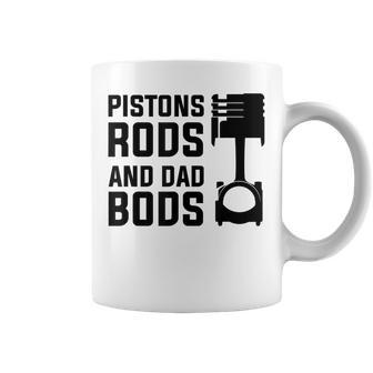 Mens Pistons Rods And Dad Bods Coffee Mug - Seseable