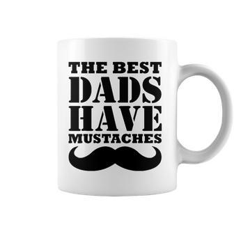 Mens The Best Dads Have Mustaches Father Daddy Funny Coffee Mug | Mazezy DE