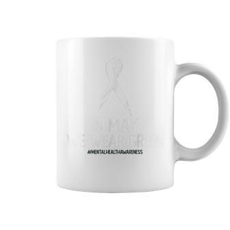 Mental Health Awareness Month In May We Wear Green Coffee Mug | Mazezy
