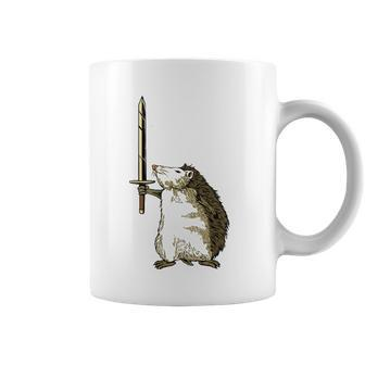 Mighty Hedgehog With Long Sword Coffee Mug | Mazezy