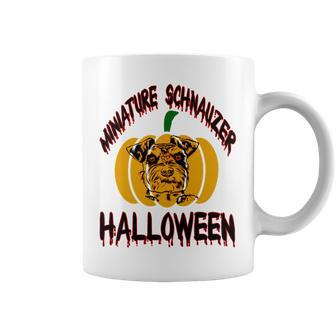 Miniature Schnauzer Halloween On All Hallows Night Coffee Mug | Favorety