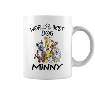 Minny Grandma Gift Worlds Best Dog Minny Coffee Mug - Seseable