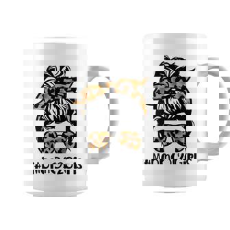 Mom Of 2 Girls Mothers Day Daughter Mom Life Messy Bun Coffee Mug | Mazezy