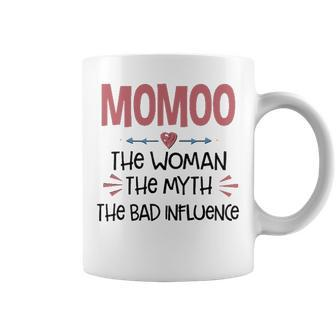 Momoo Grandma Gift Momoo The Woman The Myth The Bad Influence Coffee Mug - Seseable